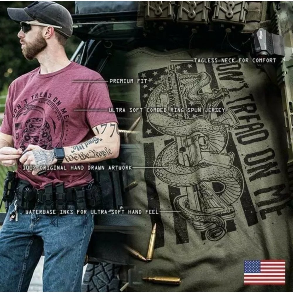 HOWITZER Clothing Men's T-Shirt S/S PATRIOT USA - Picture 7 of 8
